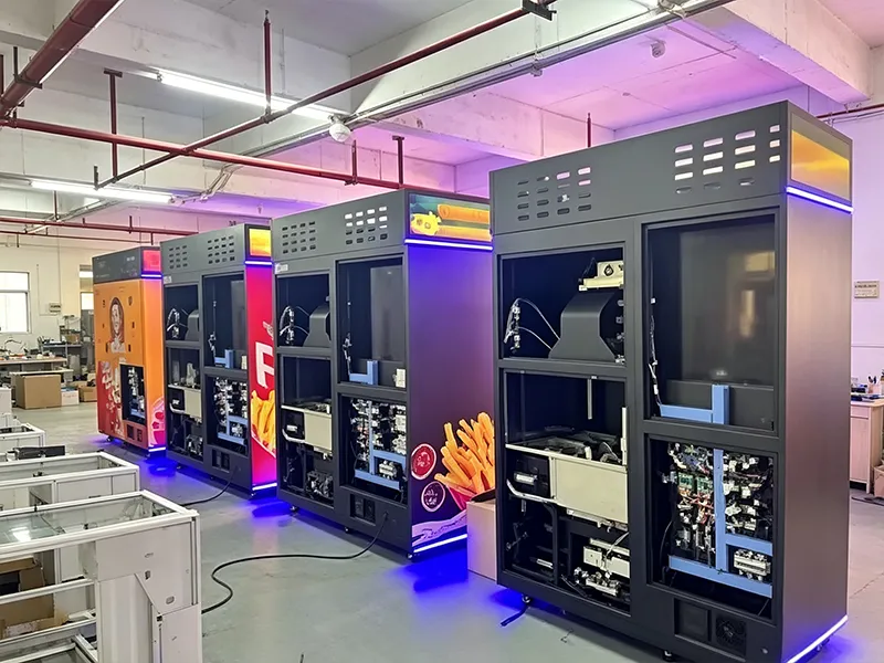 Burger vending machine assembly