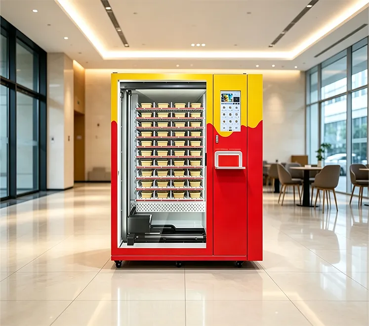 Hot food vending machine