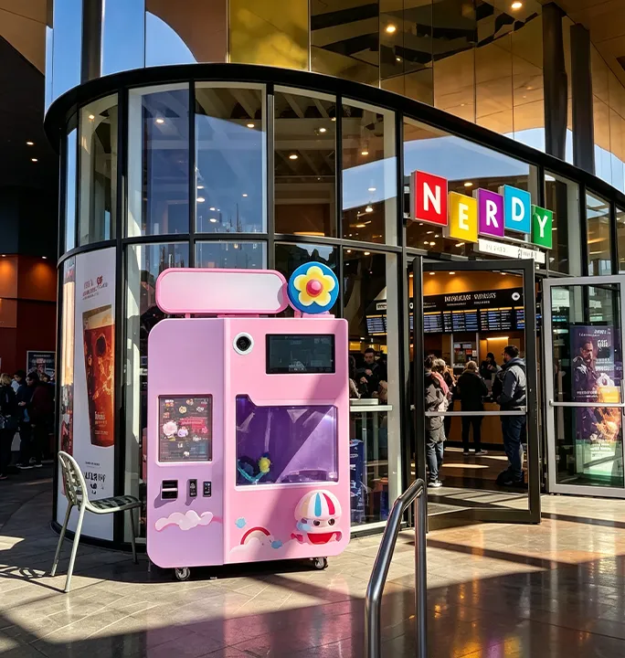 Cotton candy machine in UK cinema