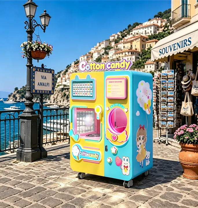 Cotton candy machine in Canadian theme park