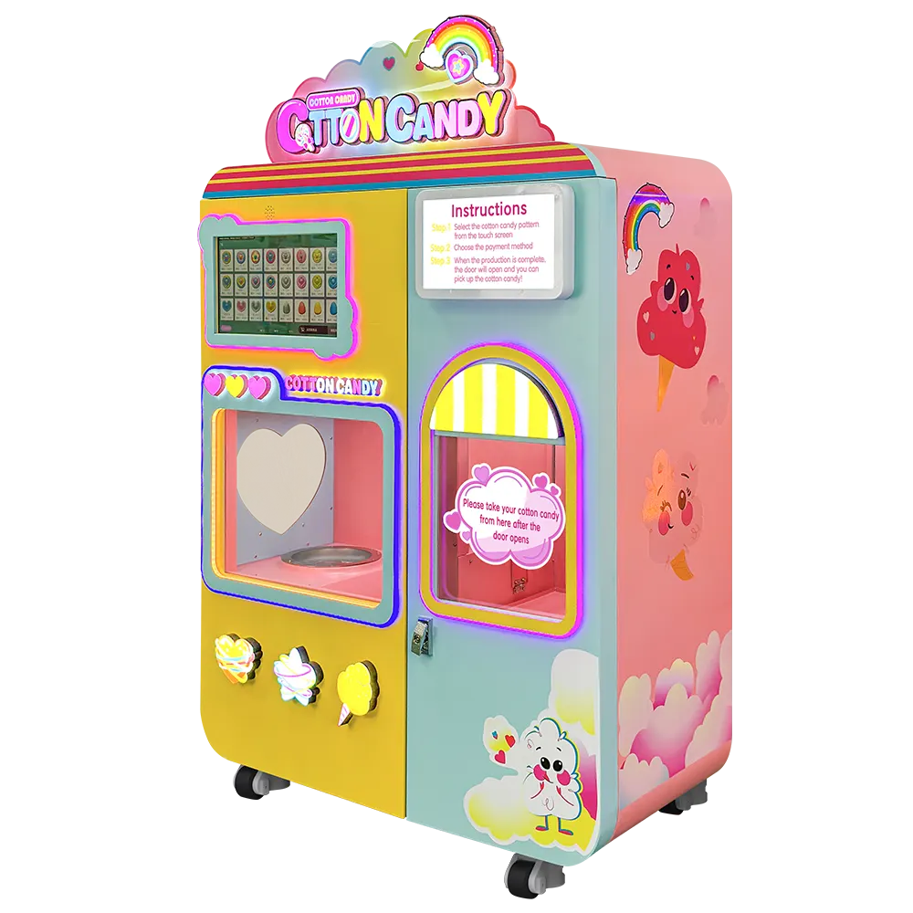 Commercial automatic cotton candy vending machine, FL-606 best seller model