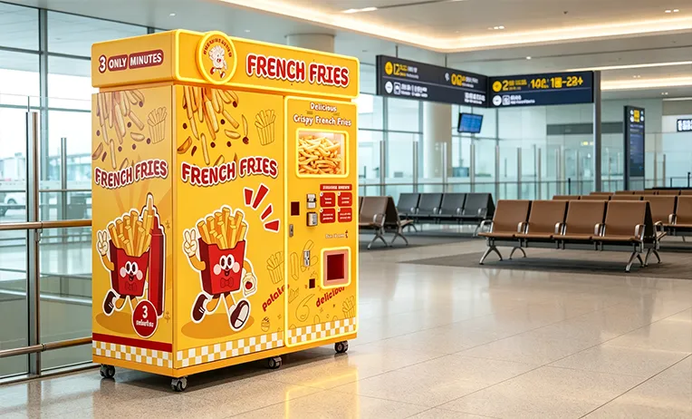 French fries vending machine at airport or station