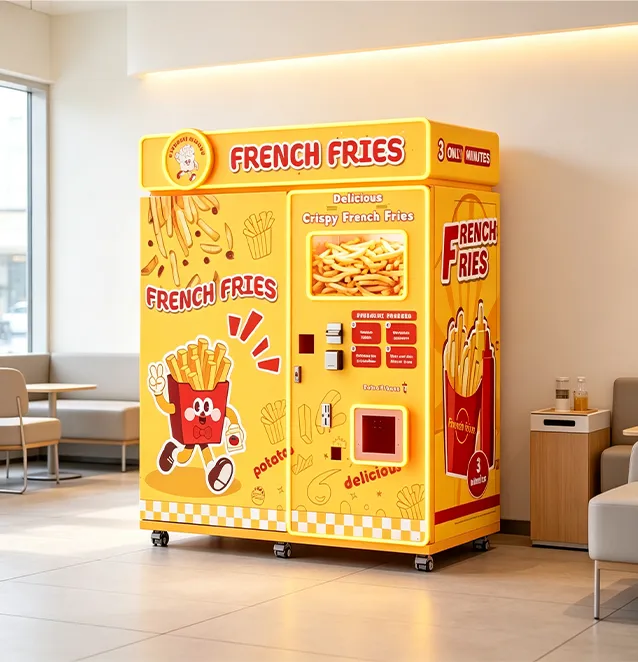 Foodline FL-FF505 automatic French fries vending machine in a commercial venue