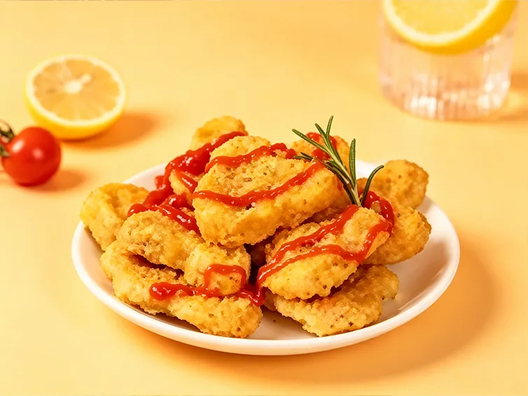 Chicken nuggets compatible with the Foodline vending machine