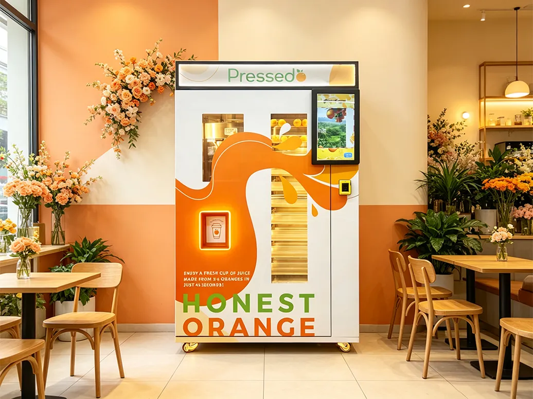 Commercial orange juice vending machine for sale