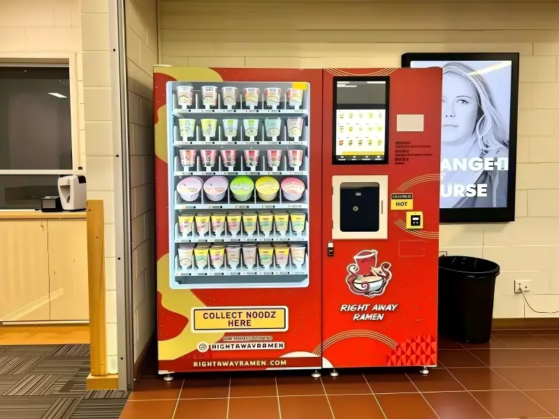 Commercial automatic hot food vending machine