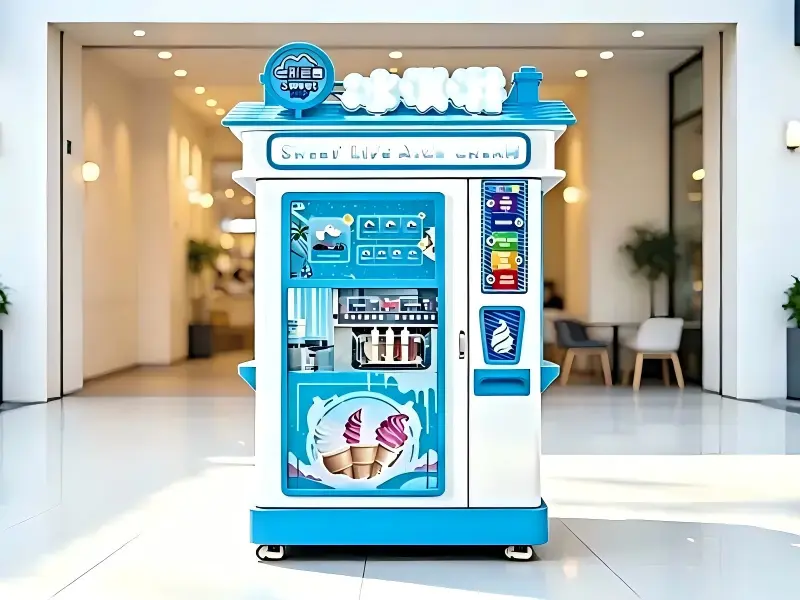 Commercial automatic ice cream vending machine