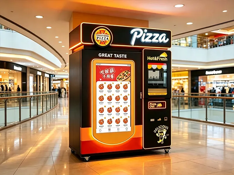 Commercial automatic pizza vending machine