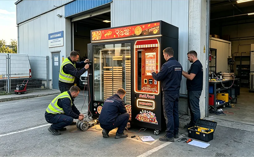Pizza Vending Machine in Poland Factory