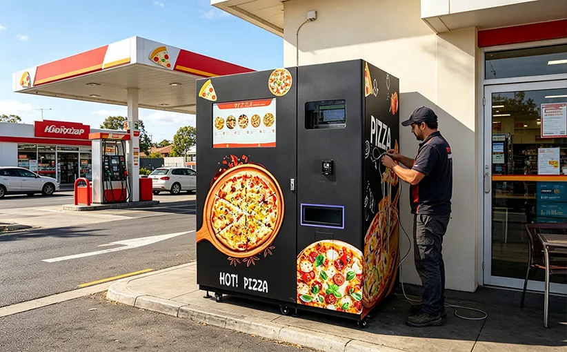 Pizza Vending Machine in Australian Gas Station
