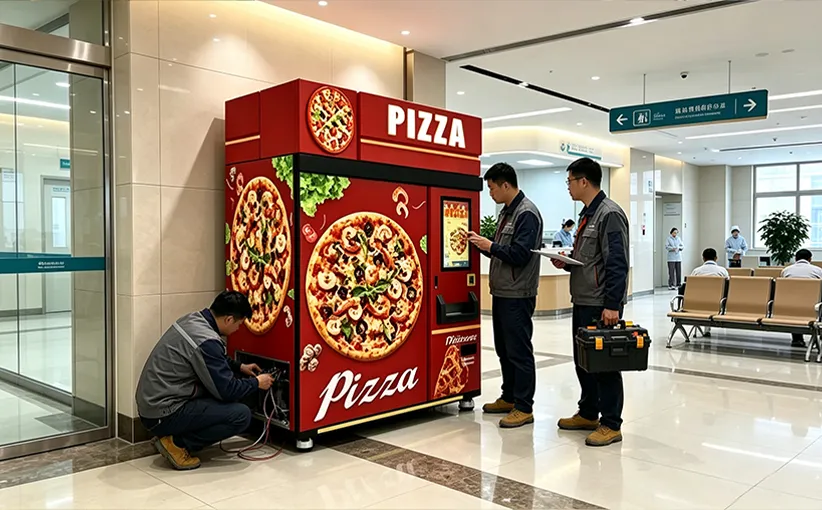 Pizza Vending Machine in Saudi Hospital