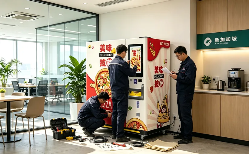 Pizza Vending Machine in Singapore Office