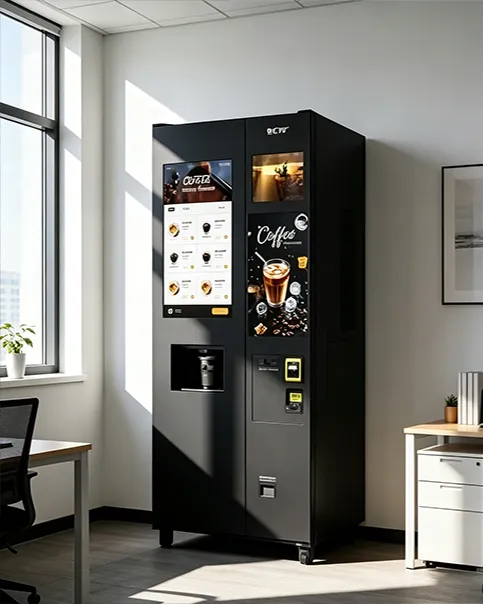 Commercial automatic coffee vending machine