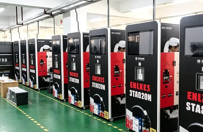 Batch vending machine production at FOODLINE factory