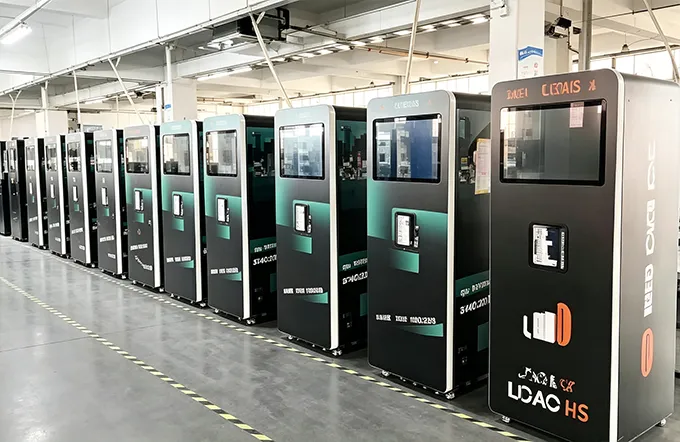 FOODLINE workshop with multiple vending machines in production