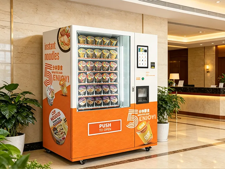Ramen vending machine application in a hotel