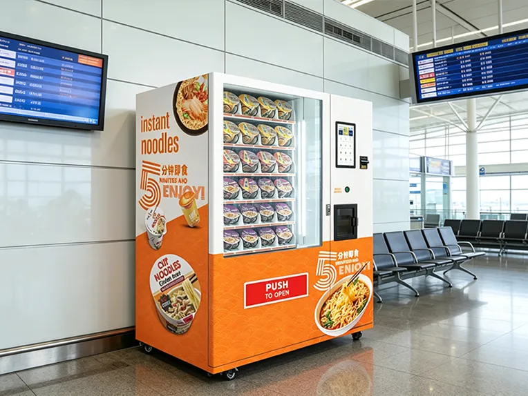 Ramen vending machine at a railway station