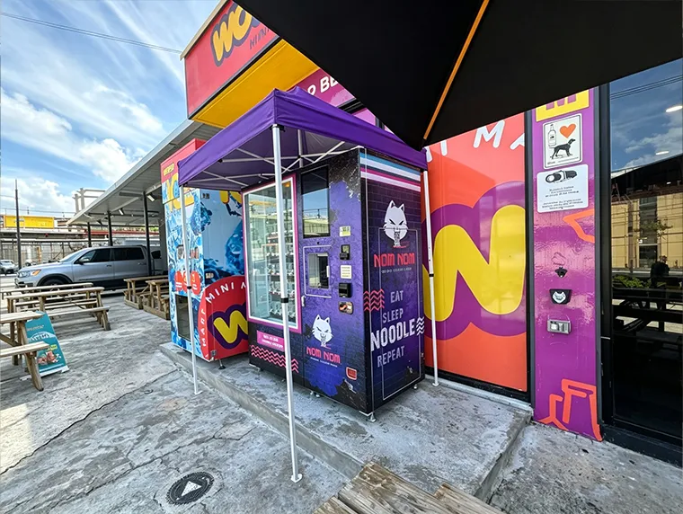 Custom branded ramen vending machine